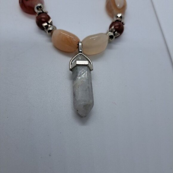 Artisan Made Agate 16" Necklace, 8.5" Bracelet, Set - Picture 6 of 7